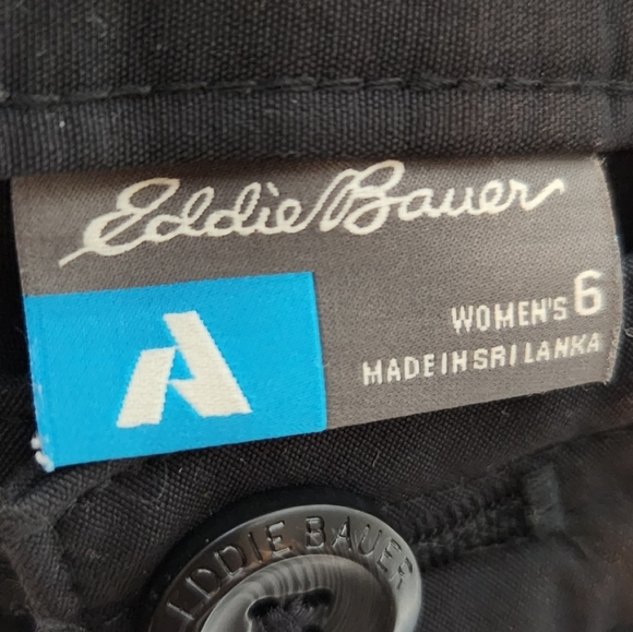 Eddie Bauer Women’s First Ascent Pant Black Size 6 Black Ankle Drawstring - Picture 3 of 11
